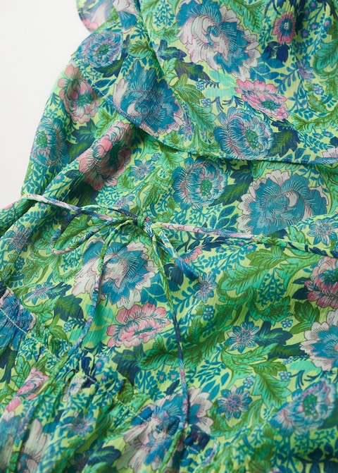 Ruffle printed dress