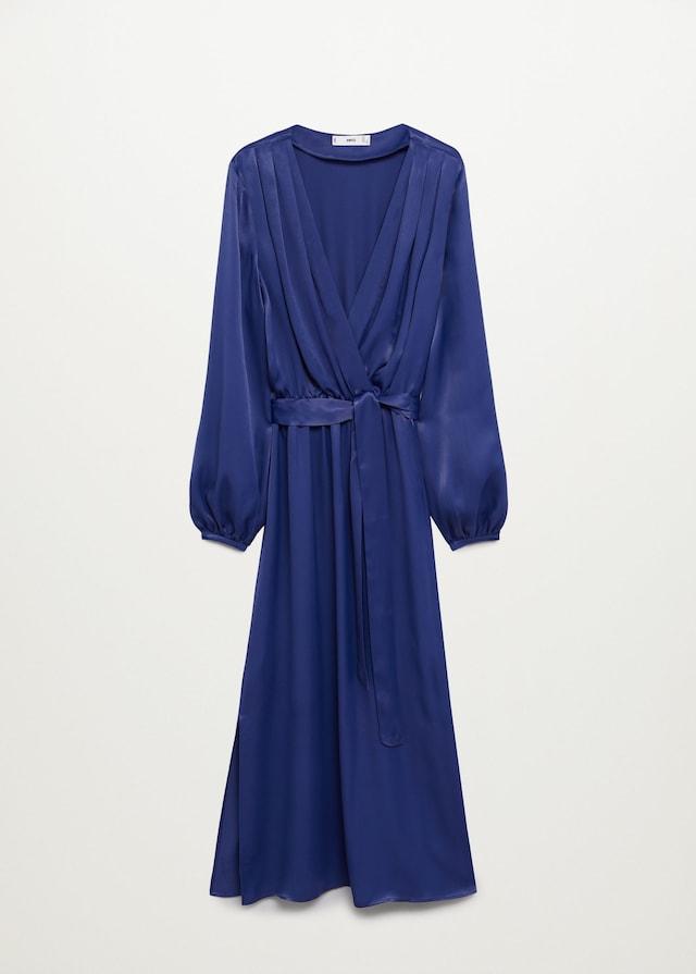 Wrapped satin dress