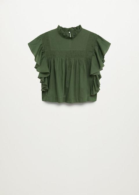 Ruffled cotton top