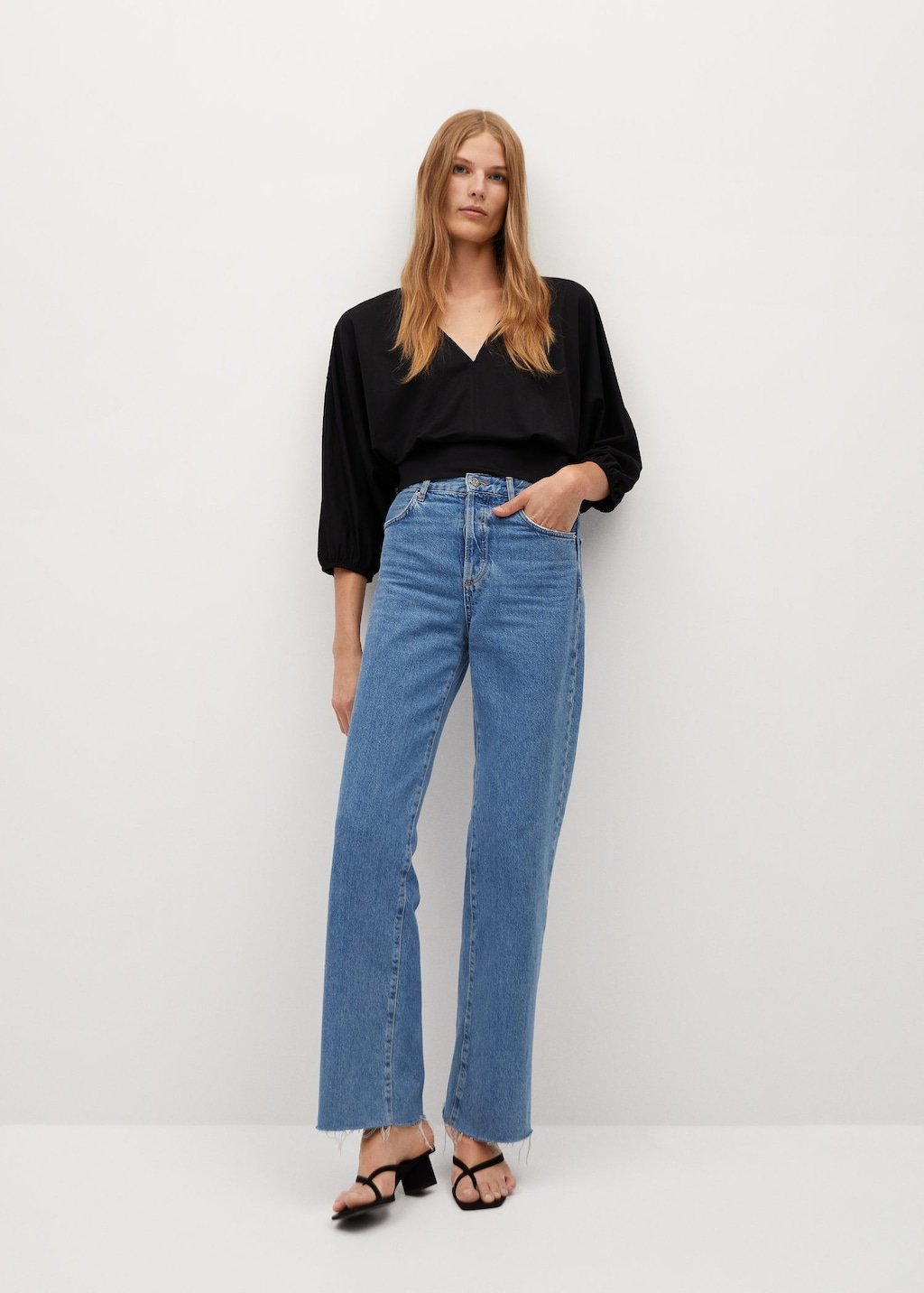 Pin tuck detail blouse