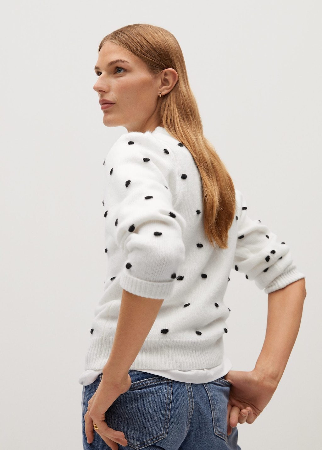 Polka dots knit dress