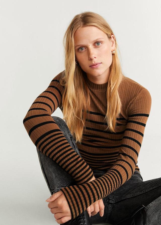 Ribbed knit sweater