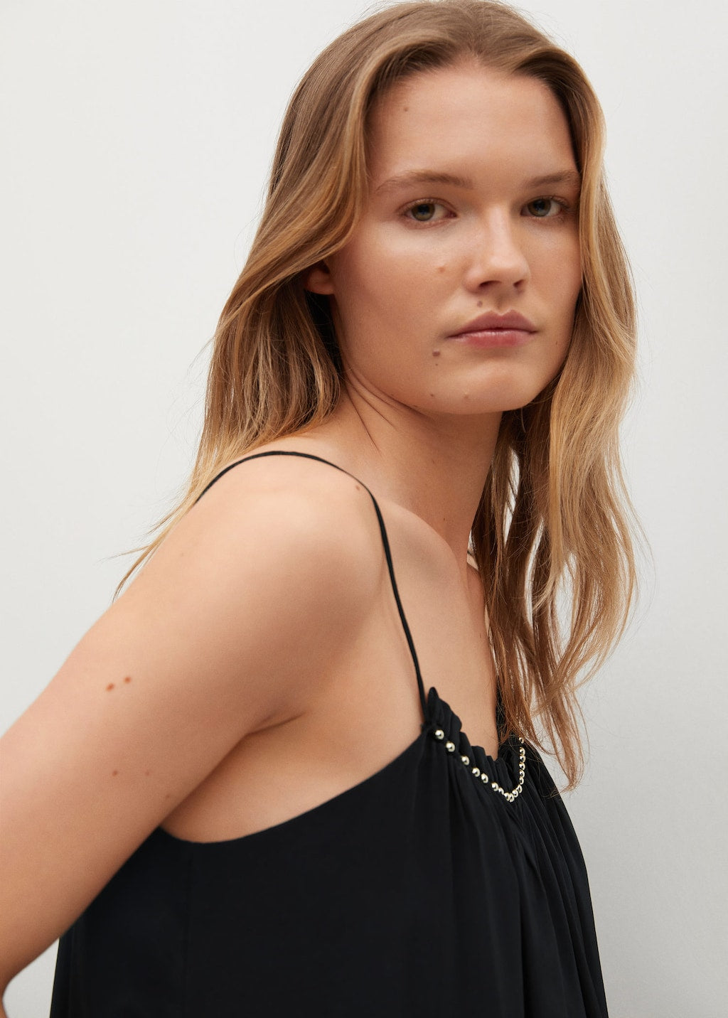 Metallic appliqué dress