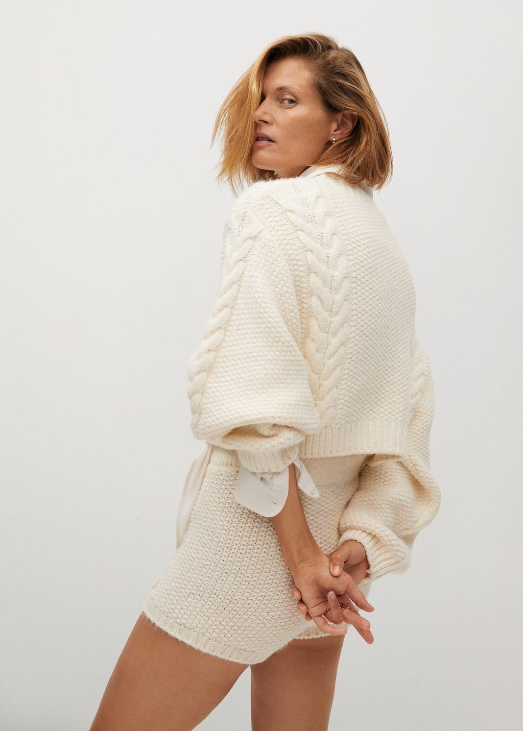 Cable-knit sweater