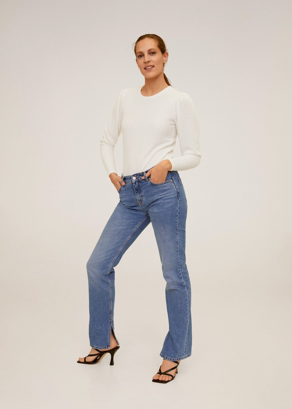 Puffed sleeves T-shirt