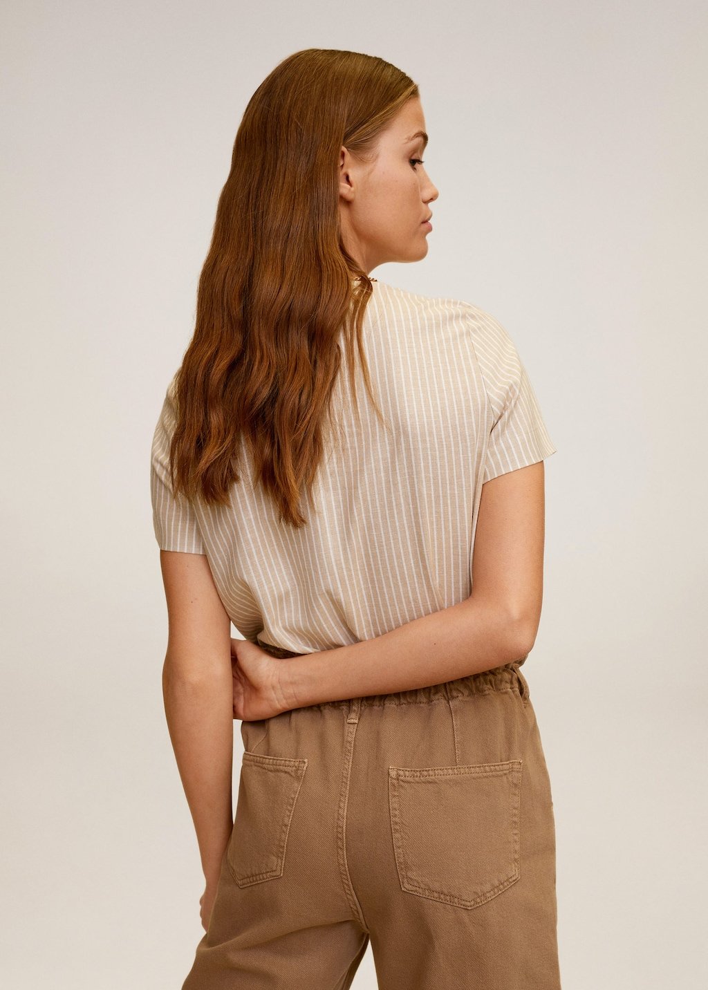 Pocket linen-blend blouse