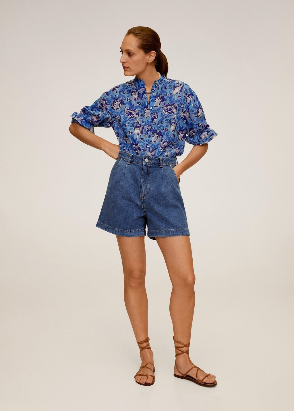 Floral cotton blouse