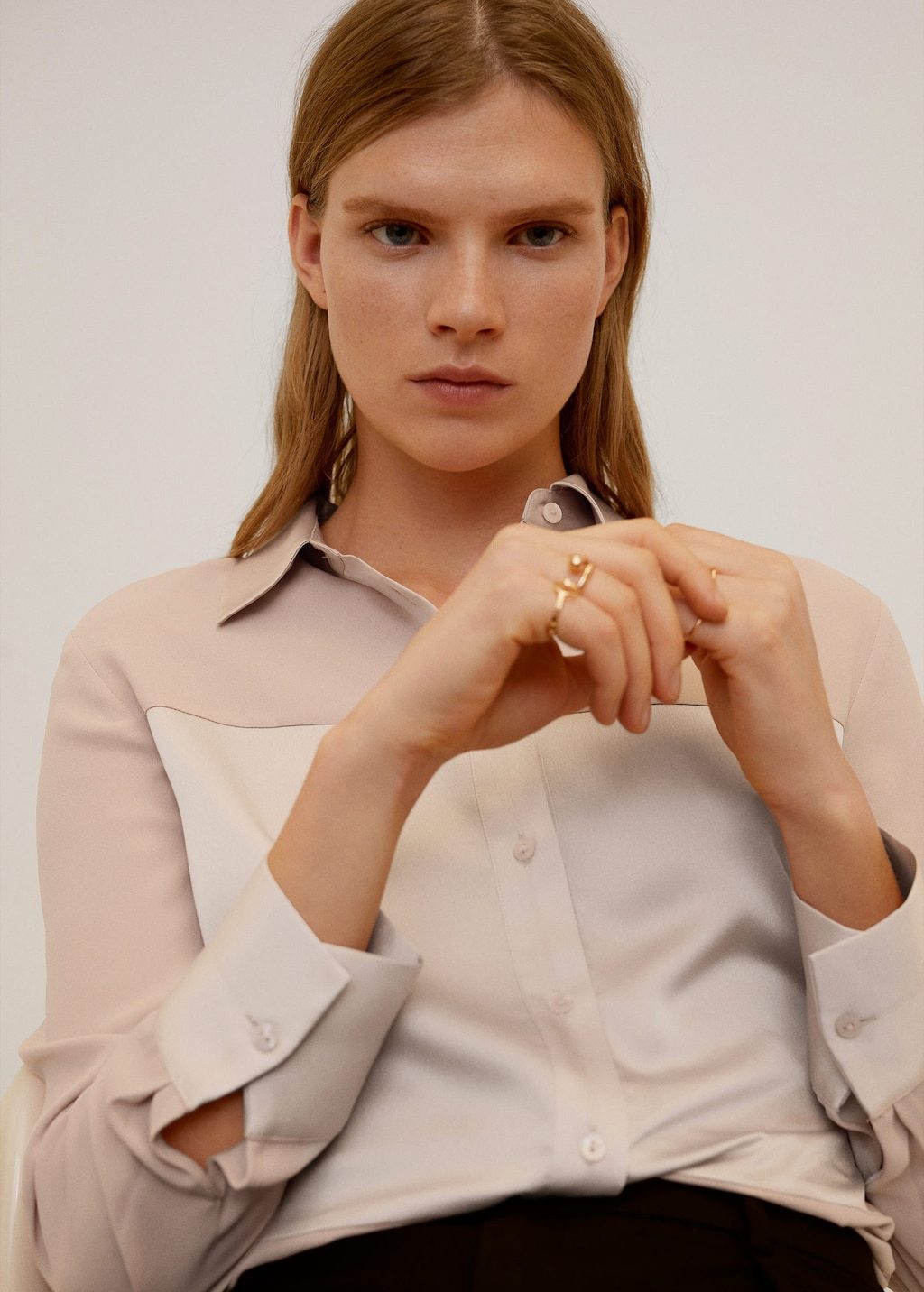 Satin finish flowy shirt