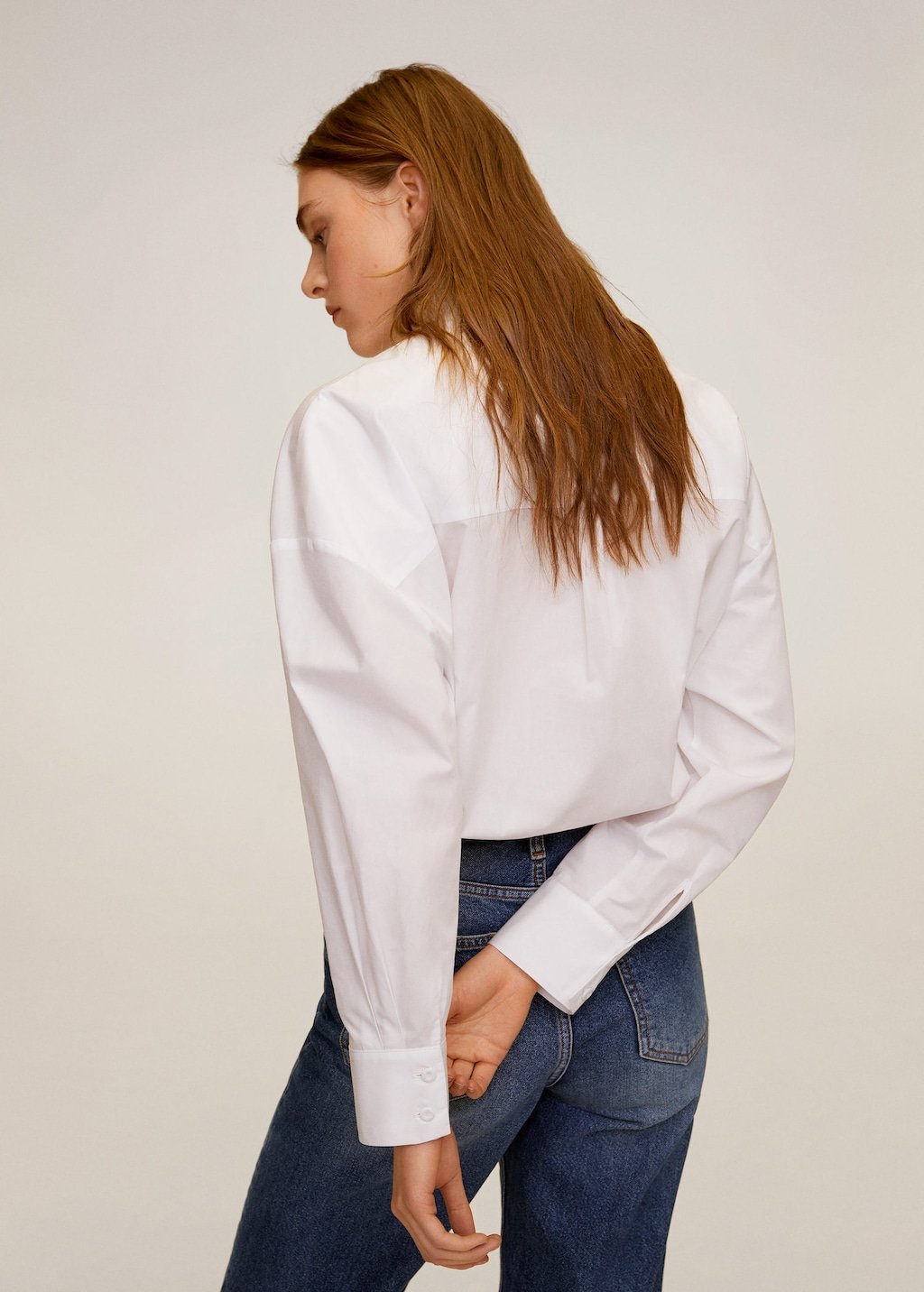 Ruffled cotton shirt