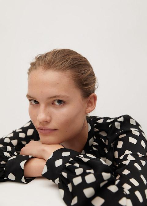 Geometric print midi dress