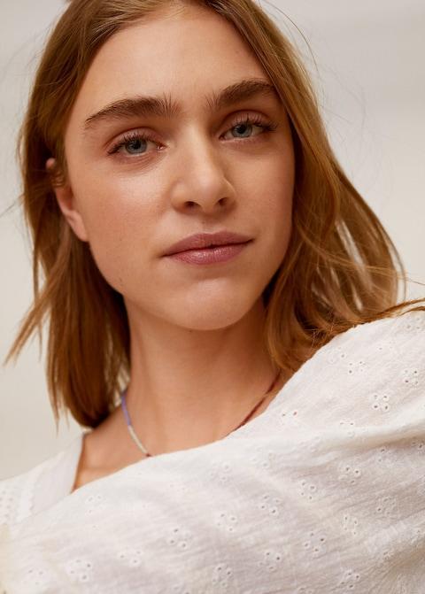 Embroidered cotton blouse