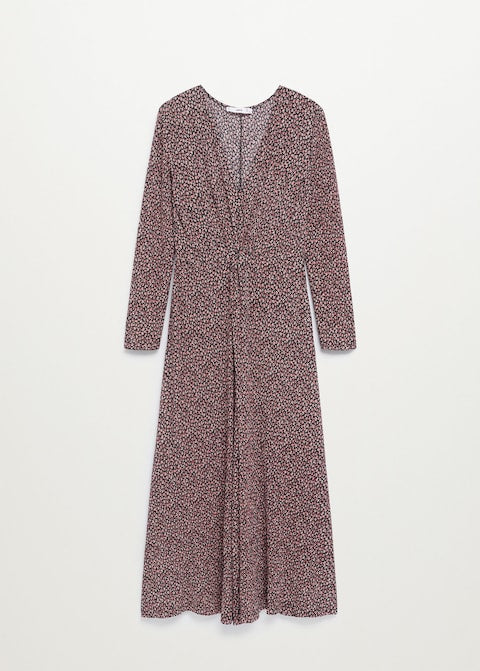 Printed textured dress