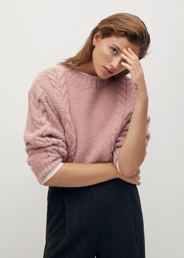 Cable-knit sweater