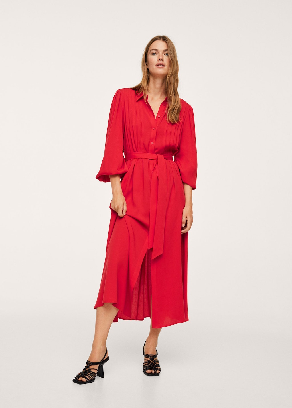 Lyocell pleated dress