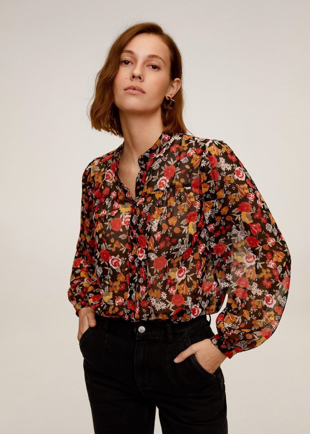Floral print blouse