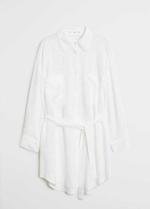 Textured oversize shirt