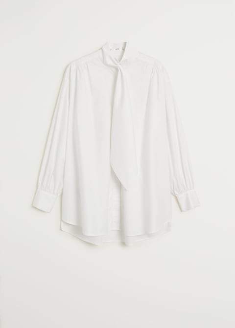 Bow neck shirt
