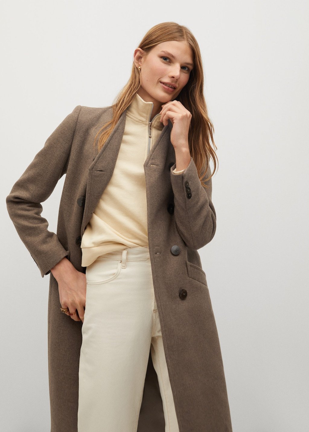 Manteco wool double-breasted coat