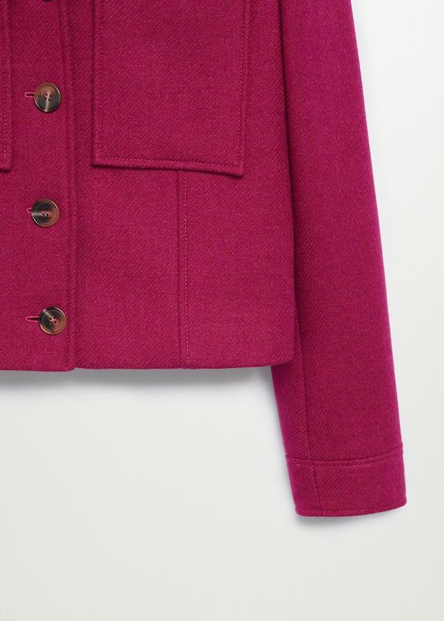 Pocketed wool-blend jacket