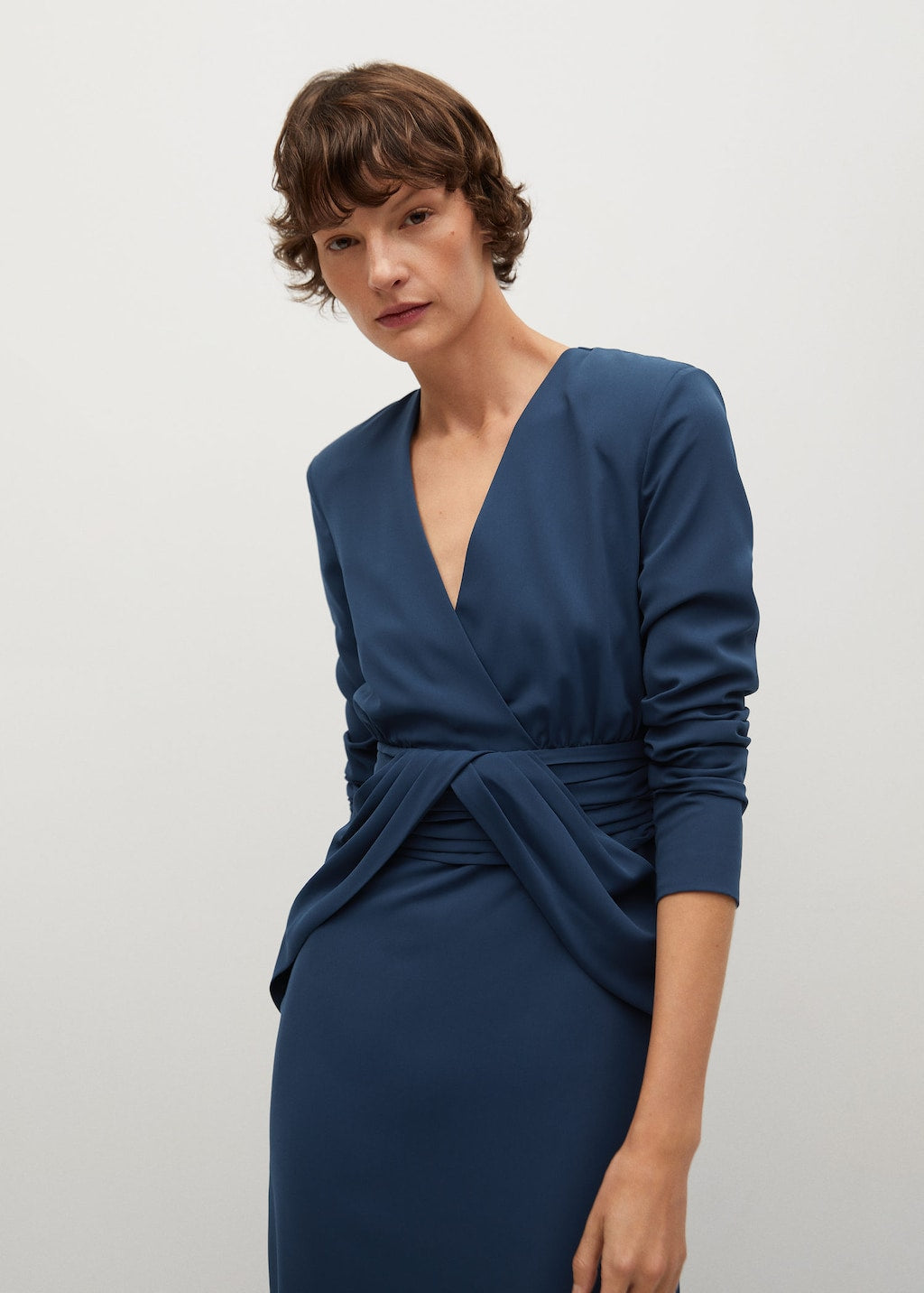 Pleated detail dress