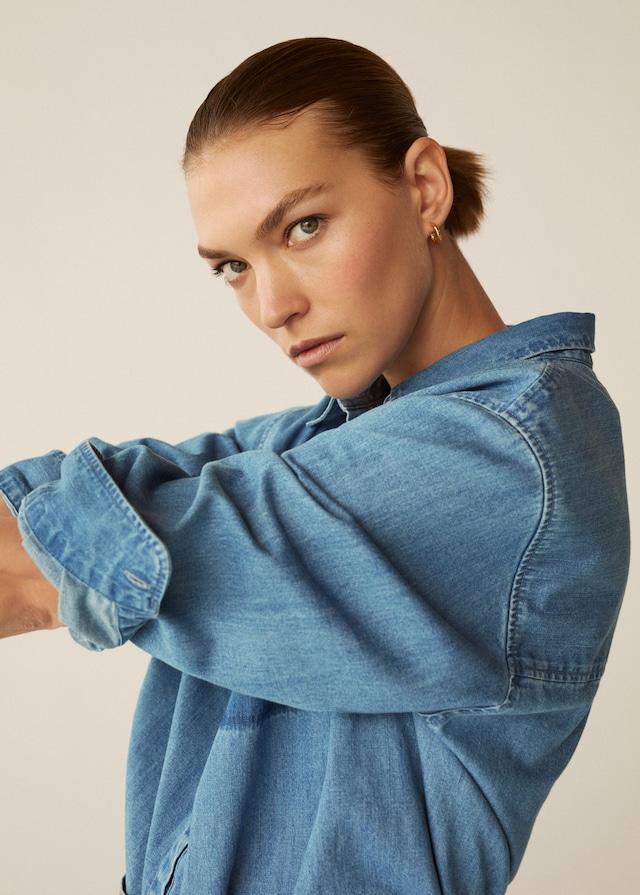 Oversize denim shirt