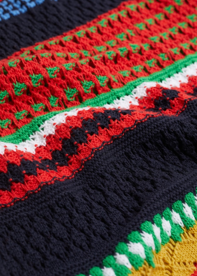 Knit cotton-blend dress