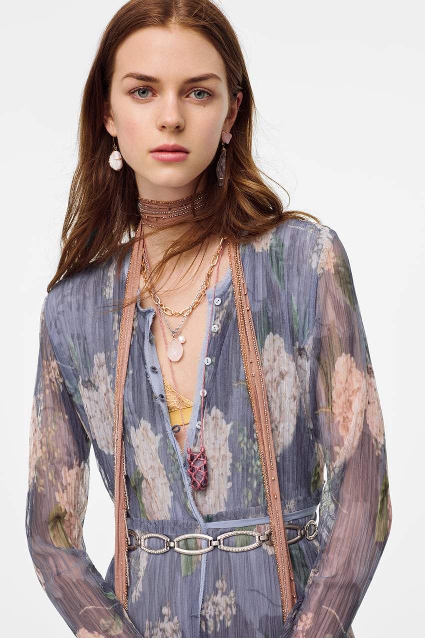 Limited Edition Pleated Printed Dress