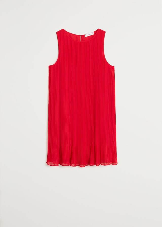 Pleated short dress