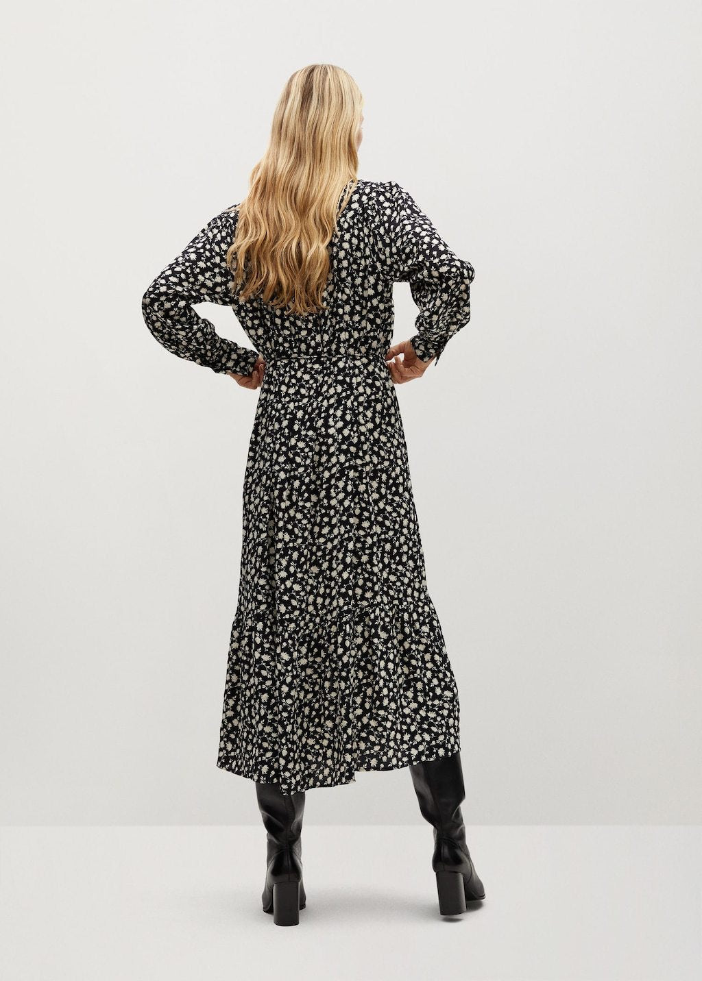 Ruffle printed dress