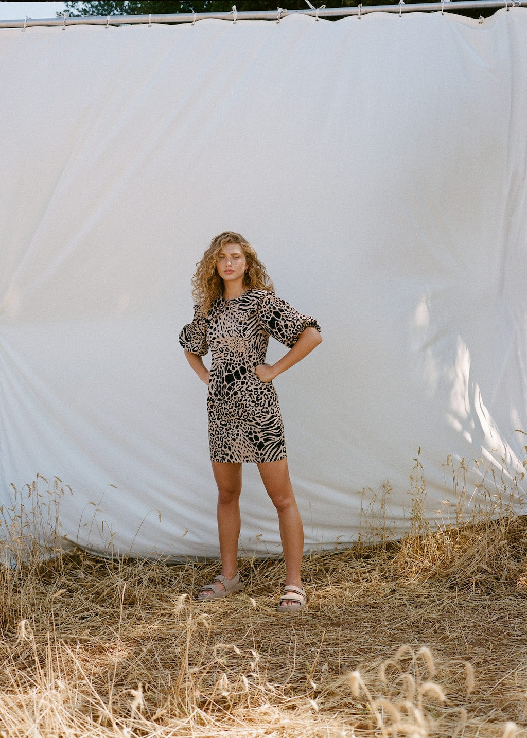 Baby doll neck dress