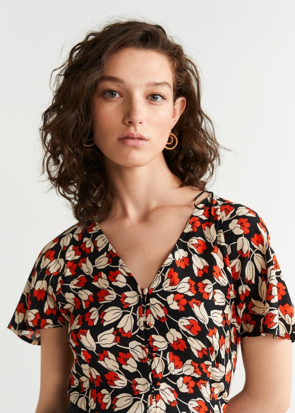 Floral print blouse