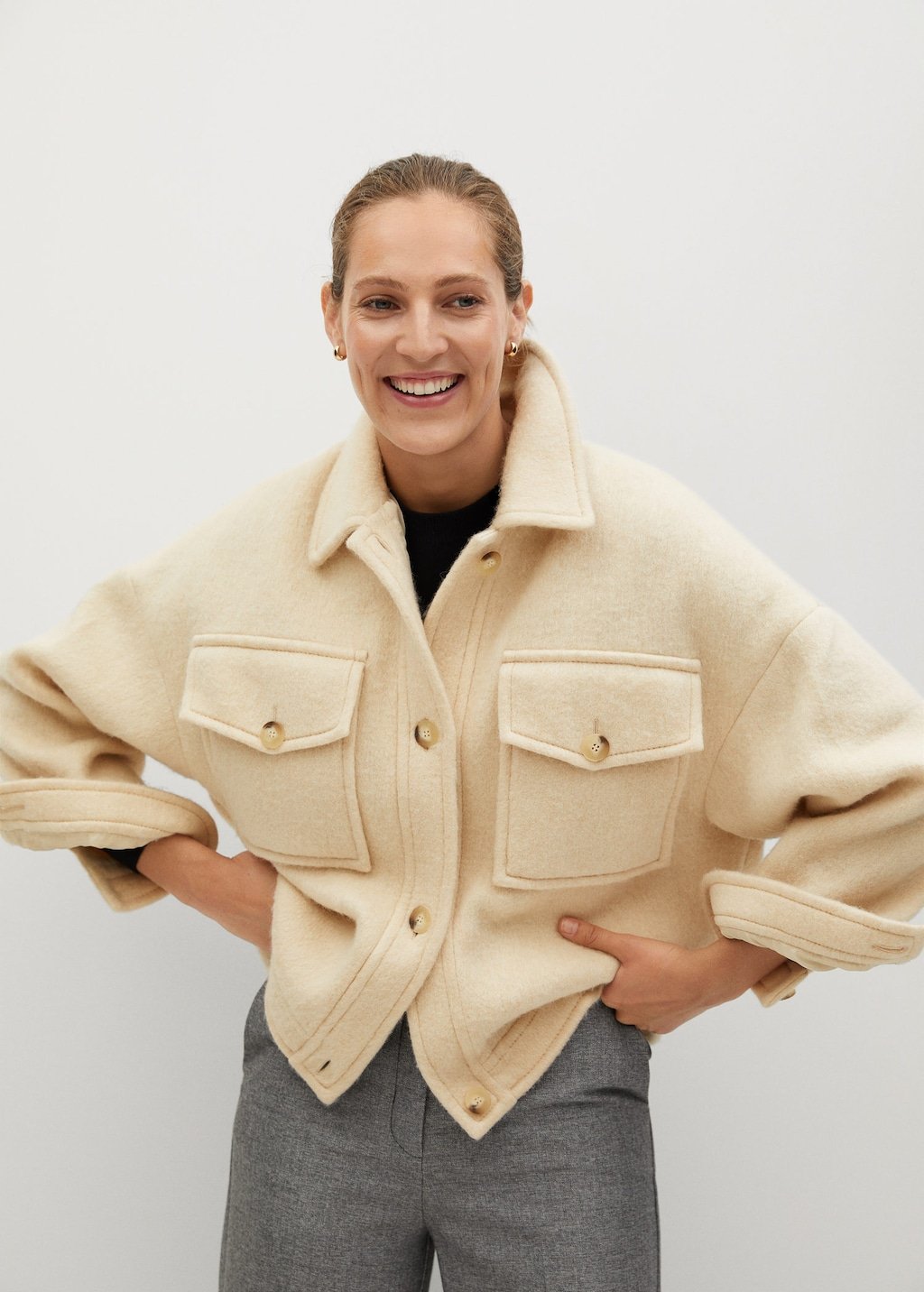 Knitted oversize jacket