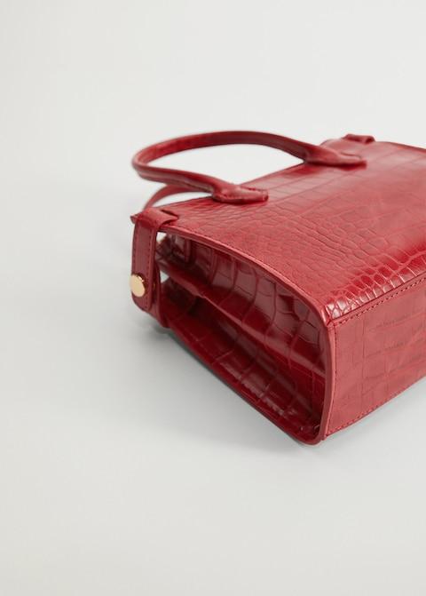 Croc-effect mini bag