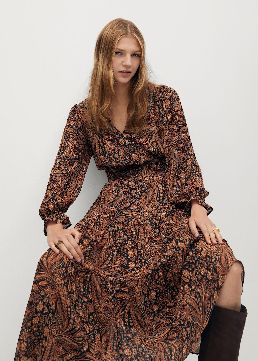 Paisley print dress