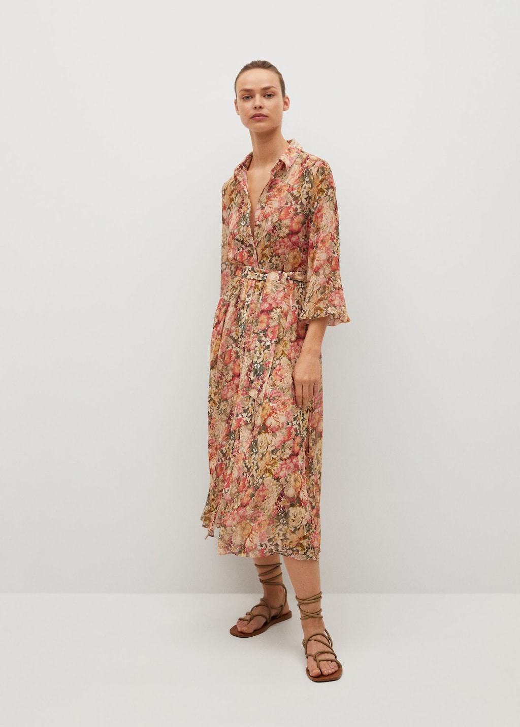 Belt floral dress
