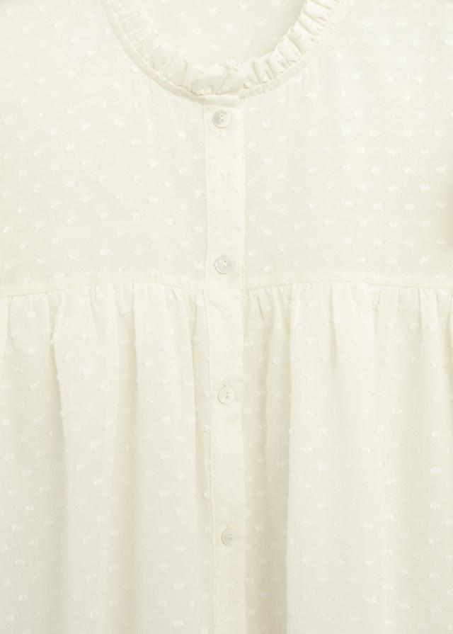 Ruffled embroidered blouse