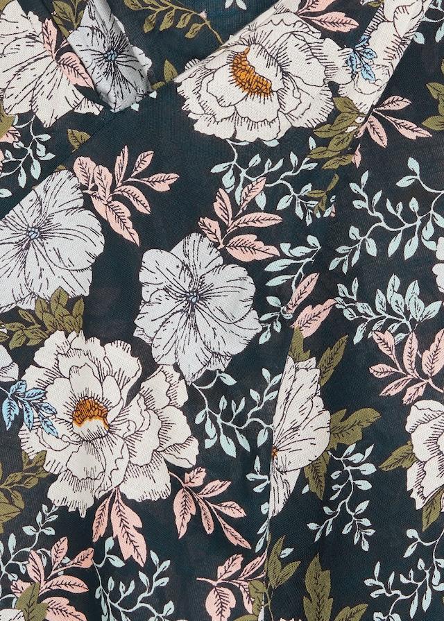 Floral-print flowy blouse