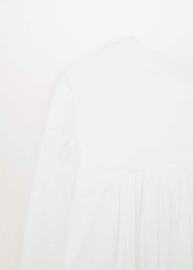 Ruffle cotton blouse