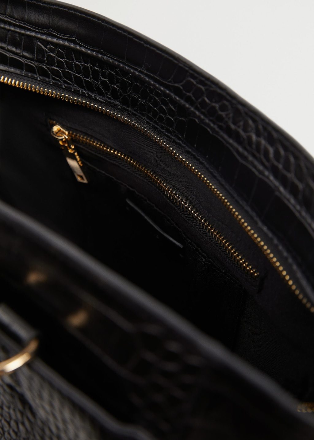 Croc-effect shopper bag