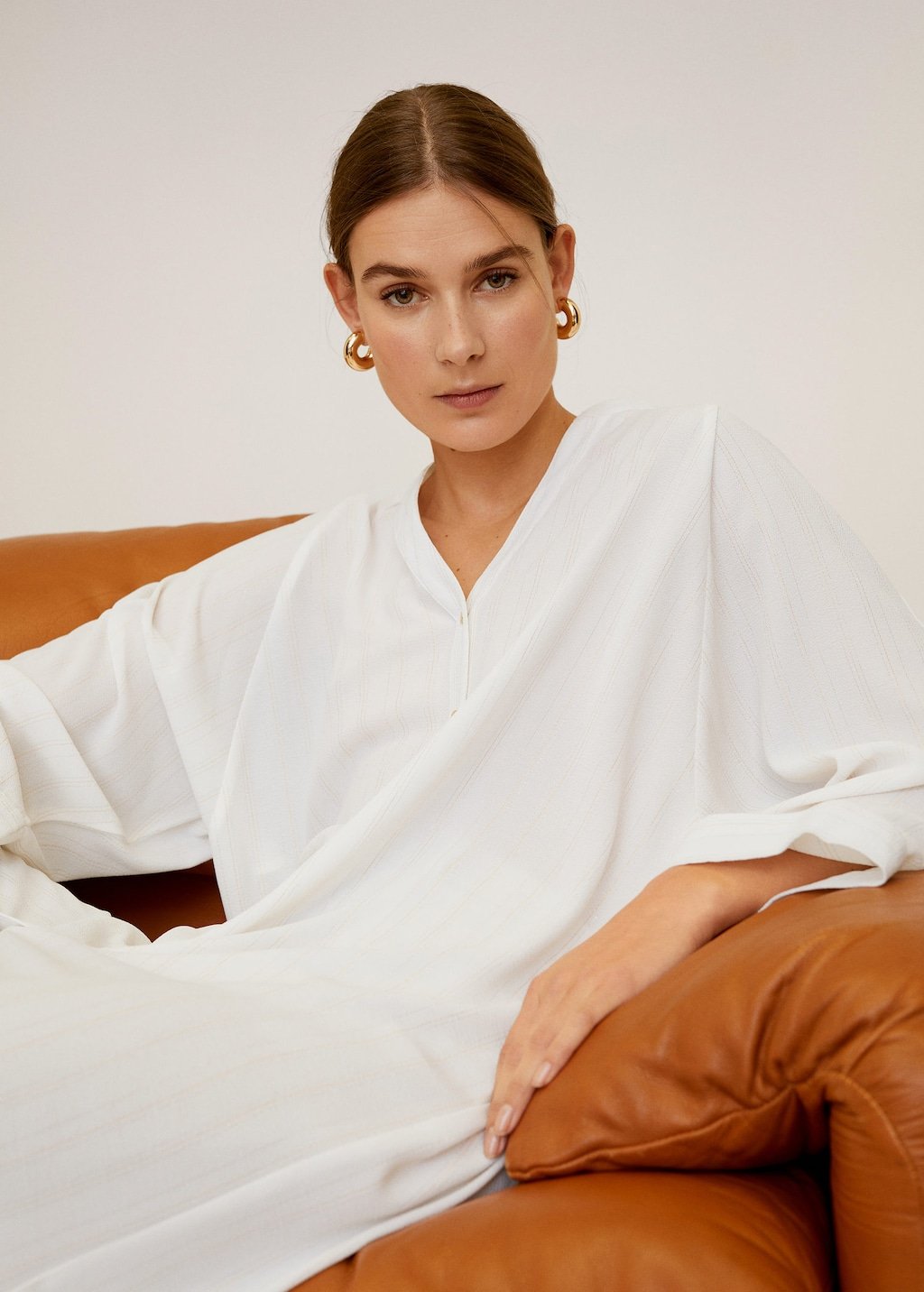 Metallic thread blouse