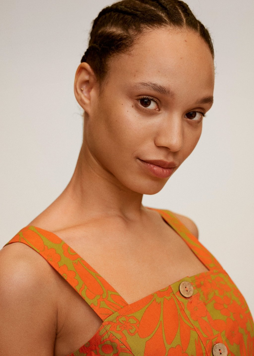 Tropical print dress