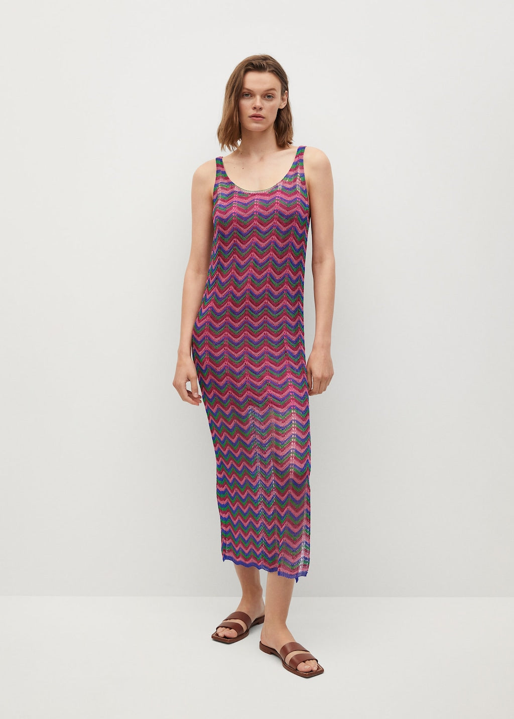 Knit openwork sweater