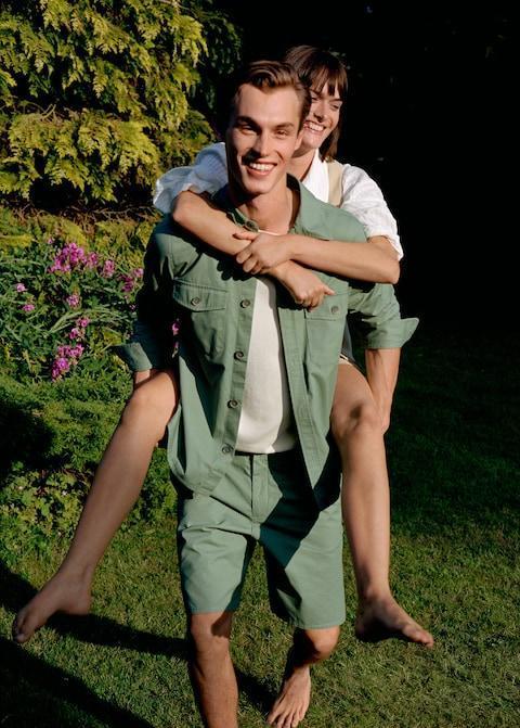 Textured oversize shirt