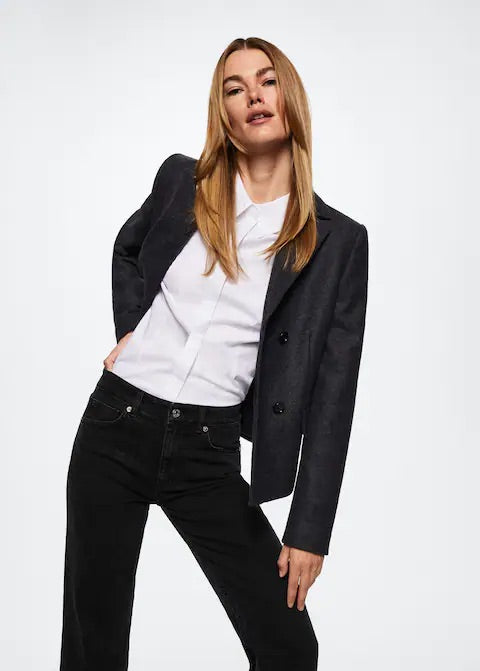 Medium-rise flared jeans