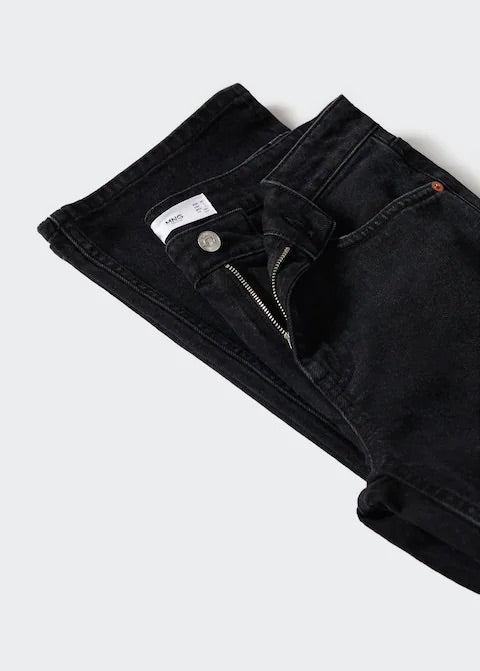 Medium-rise flared jeans