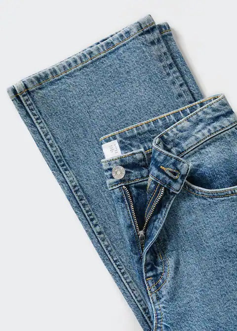 Medium-rise flared jeans