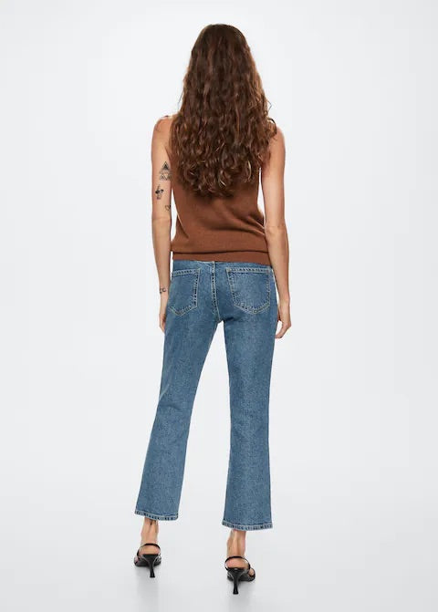 Medium-rise flared jeans