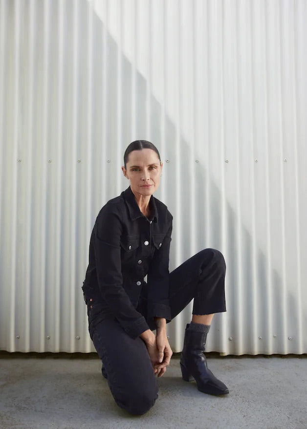 High-waist cropped straight jeans