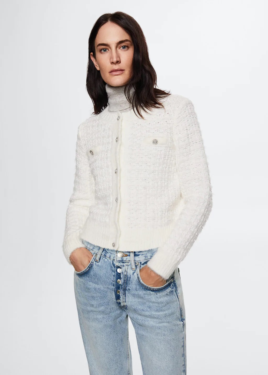 Straight-fit cropped jeans