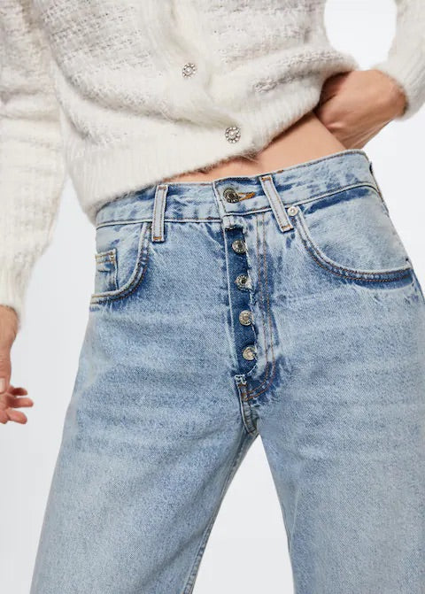 Straight-fit cropped jeans
